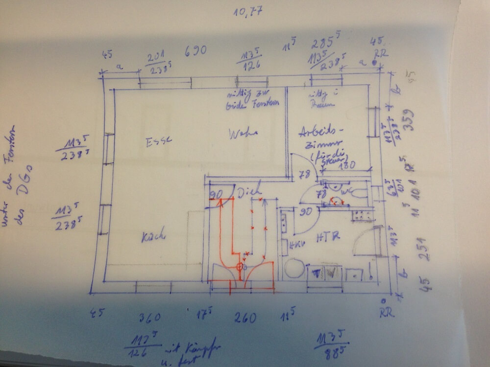 Nachdem Du den Hausbauvertrag untterschrieben hast, ist einer der ersten Schritte die Erstellung von Grundrissen