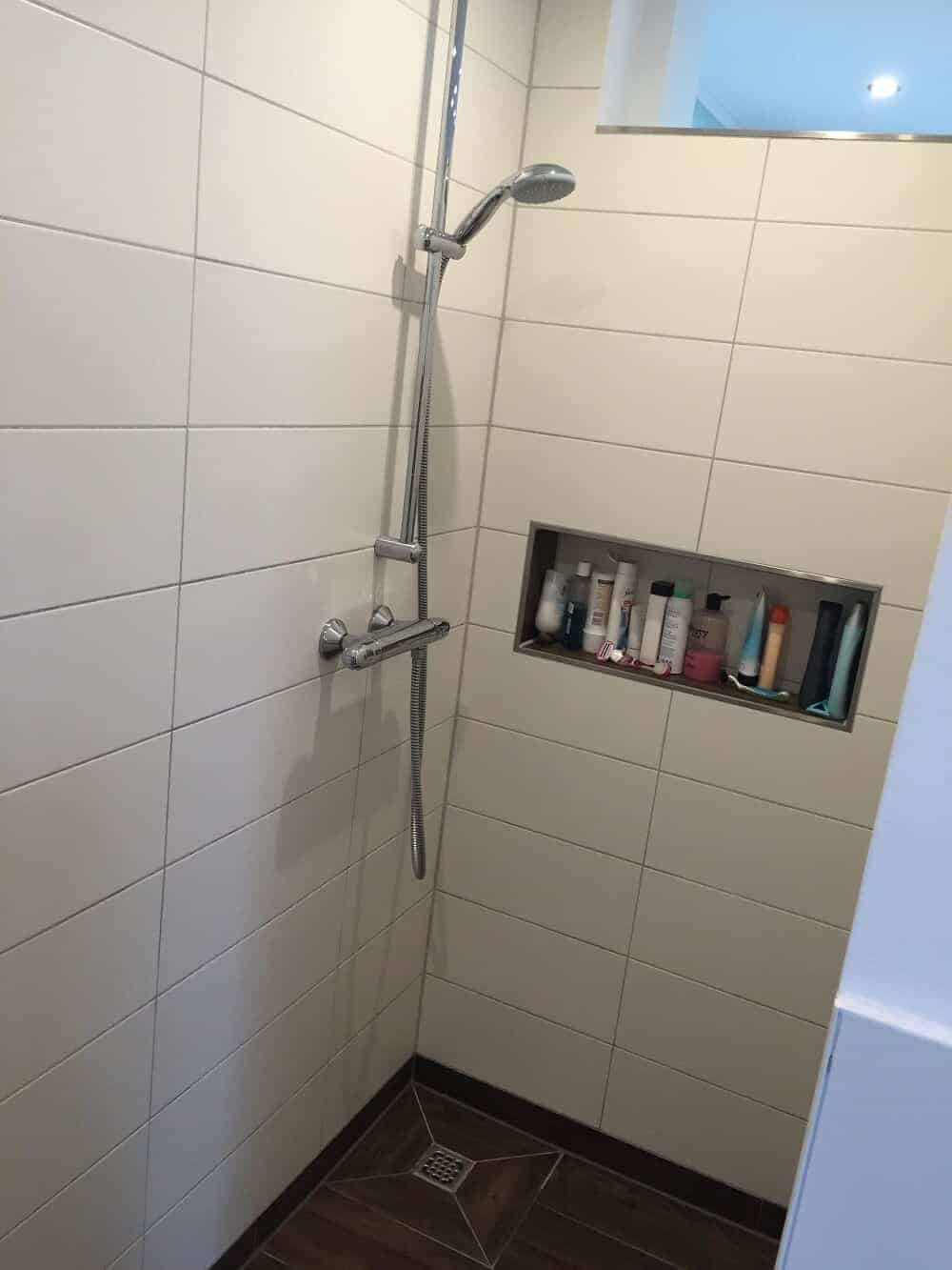 unsere fertige duschablage in der gemauerten dusche unsere fertige duschablage in der gemauerten dusche