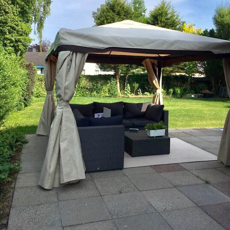 gartenpavillon x m mit seitenteilen