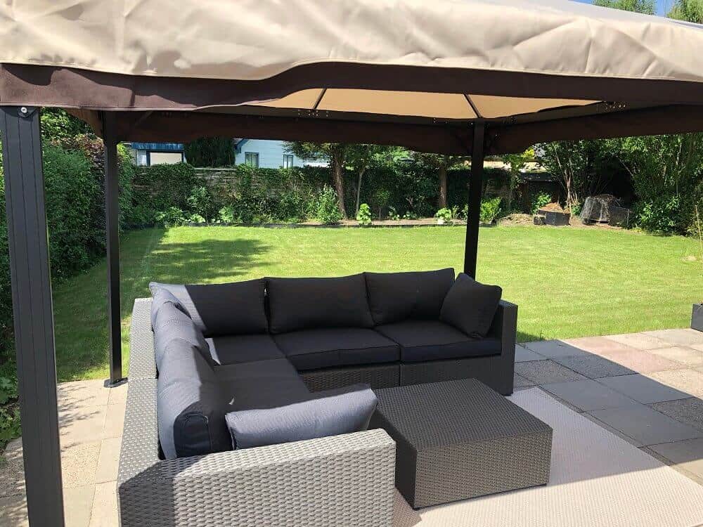 sofaecke im garten mit pavillon sofaecke im garten mit pavillon