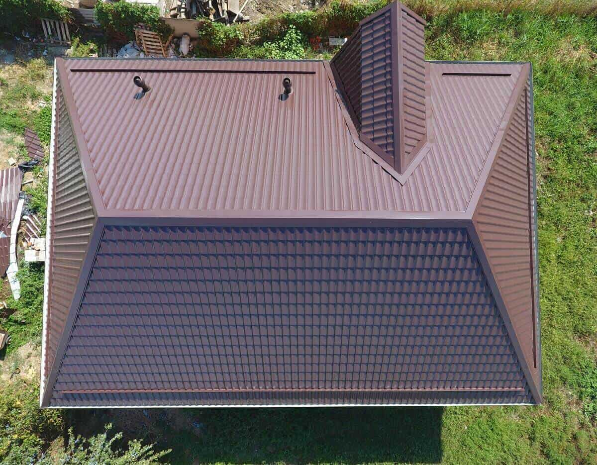 freistehendes haus mit walmdach und gaube draufsicht freistehendes haus mit walmdach und gaube draufsicht