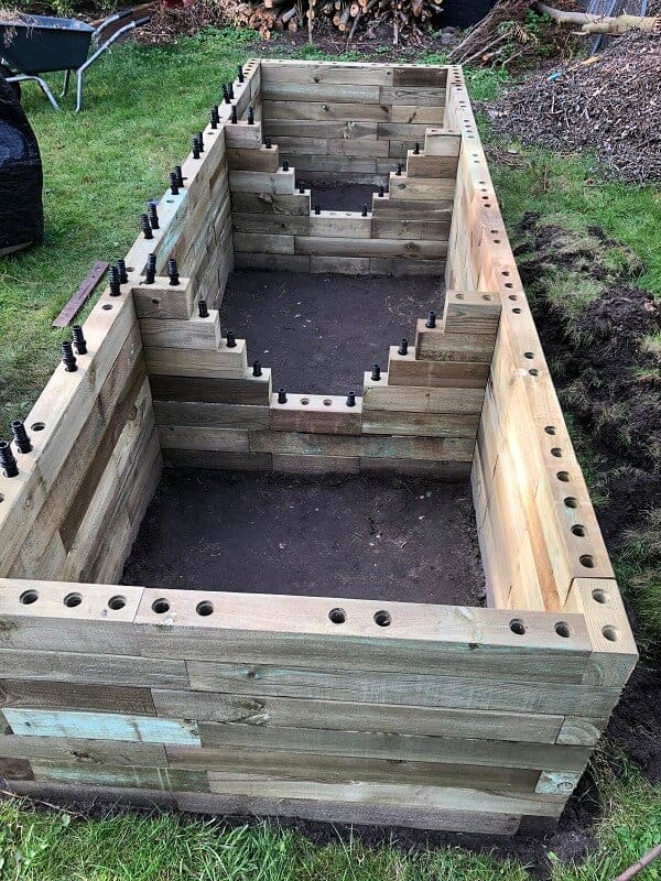 bei dem hochbeet bausatz von woodblocx entstehen mehrere ebenen bei dem hochbeet bausatz von woodblocx entstehen mehrere ebenen