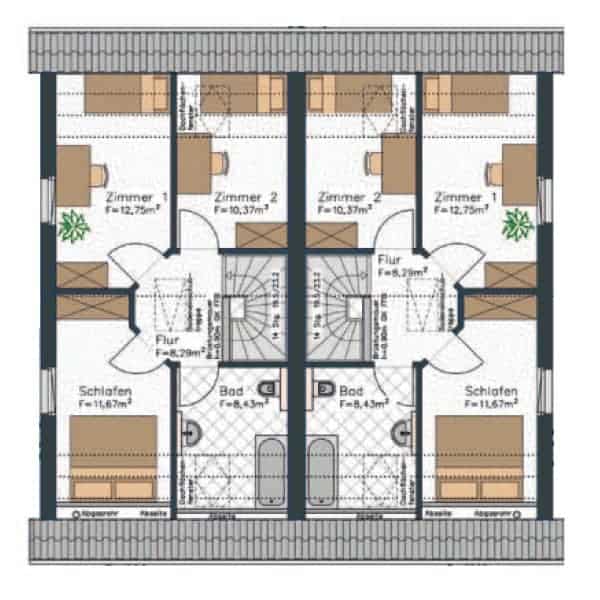 doppelhaus grundriss dachgeschoss elternschlafzimmer kinderzimmer und ein kleines badezimmer doppelhaus grundriss dachgeschoss elternschlafzimmer kinderzimmer und ein kleines badezimmer
