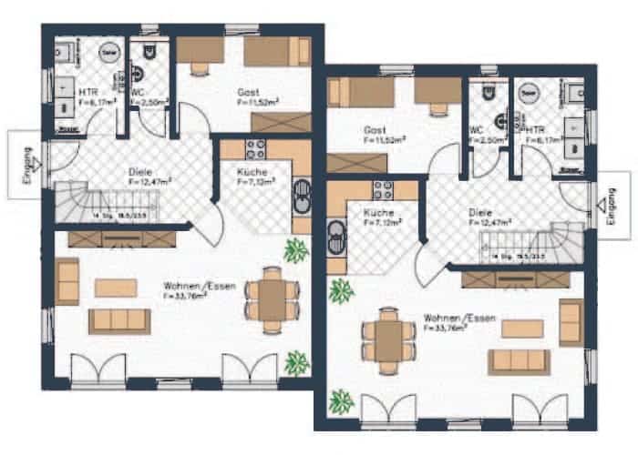 grundriss doppelhaushaelfte diese doppelhaeuser verfuegen im erdgeschoss neben einem grossen wohnzimmer einem gaeste wc und einem haustechnikraum auch ueber ein gaestezimmer grundriss doppelhaushaelfte diese doppelhaeuser verfuegen im erdgeschoss neben einem grossen wohnzimmer einem gaeste wc und einem haustechnikraum auch ueber ein gaestezimmer