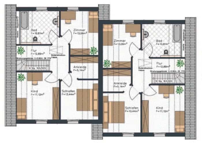 grundriss doppelhaushaelfte dieses obergeschoss von einem doppelhaus verfuegt ueber vier raeume das elternschlafzimmer zusaetzlich ueber eine ankleide grundriss doppelhaushaelfte dieses obergeschoss von einem doppelhaus verfuegt ueber vier raeume das elternschlafzimmer zusaetzlich ueber eine ankleide