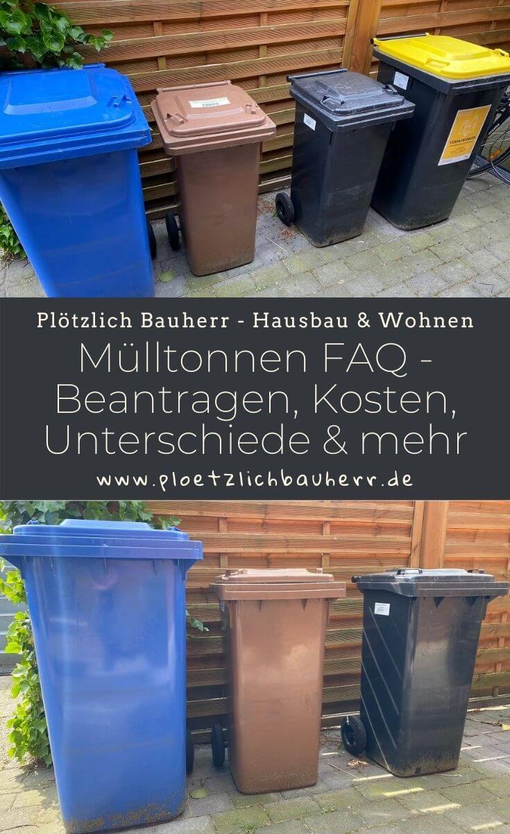 Häufige Fragen zu Mülltonnen - Wie und wo beantragen - Wie hoch sind die Kosten - Welche unterschiedlichen Mülltonnengrößen gibt es & mehr