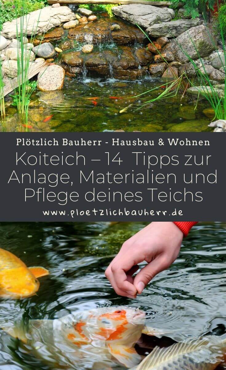 Koiteich – 14 Tipps zur Anlage, Materialien und Pflege deines Gartenteich mit Kois