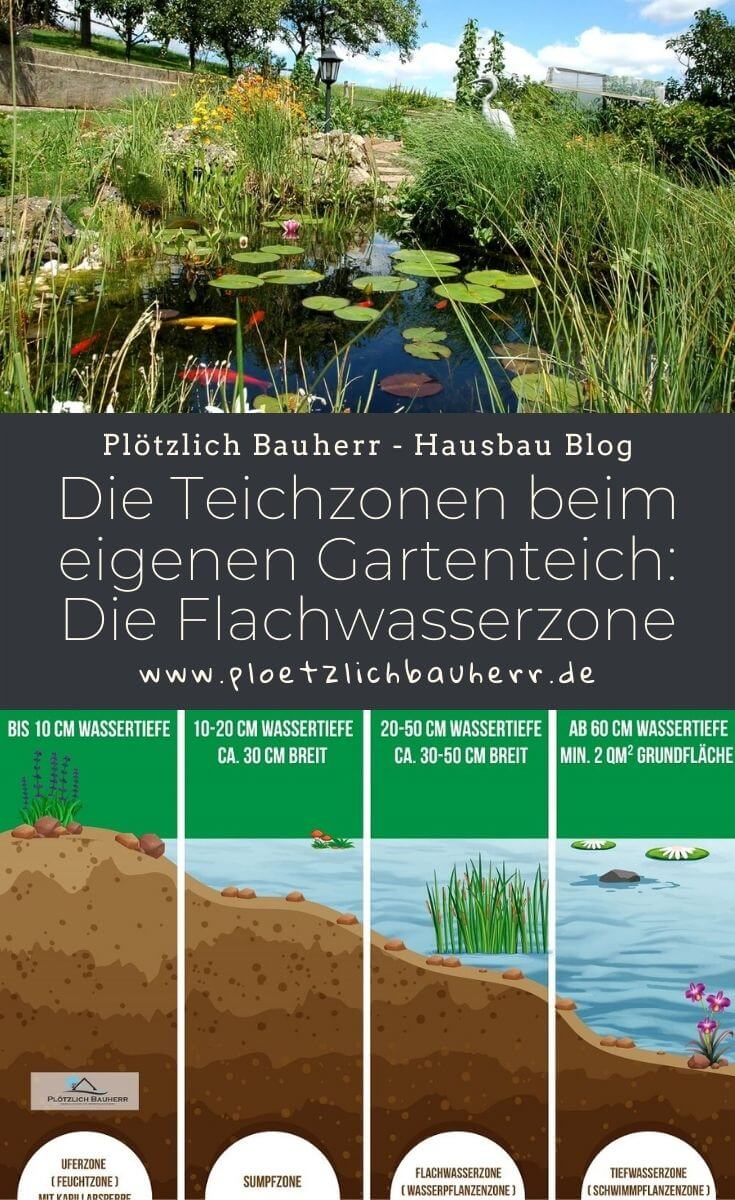 Die Teichzonen beim eigenen Gartenteich - Die Flachwasserzone