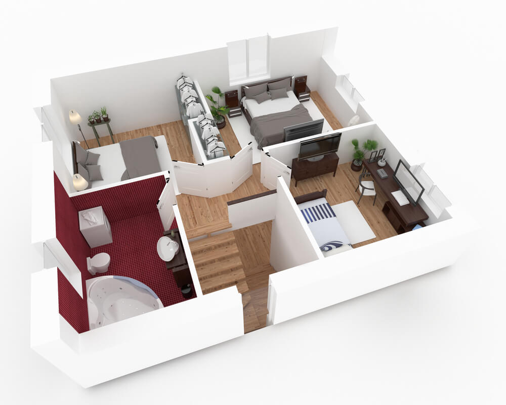 Minihaus mit 100 Quadratmeter - Grundriss Obergeschoss