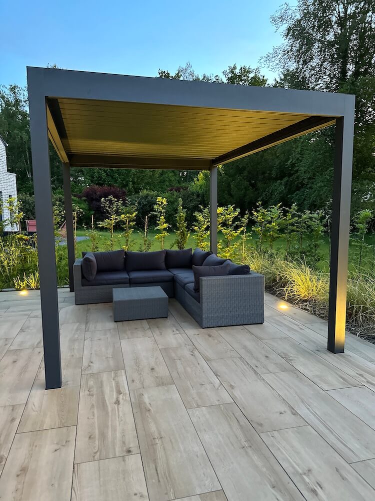 Pergola Lamellen anthrazit - Unsere Pergola 3x4m im Garten ist der perfekte Schutz vor Sonne und Regen